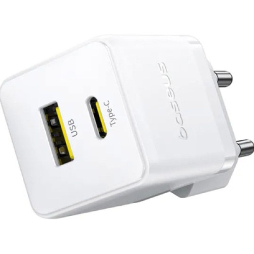 Зарядное устройство Baseus 1xUSB-C 30W + 1xUSB white (P1011160A213-00) Зарядное устройство Baseus 1xUSB-C 30W + 1xUSB white (P1011160A213-00)
