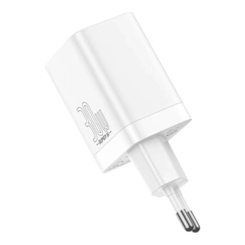Зарядное устройство Baseus 1xUSB-C 30W + 1xUSB white (CCSUPP-E02) Зарядное устройство Baseus 1xUSB-C 30W + 1xUSB white (CCSUPP-E02)