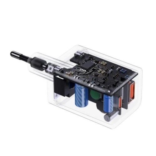 Зарядное устройство Baseus 1xUSB-C 30W + 1xUSB white (CCSUPP-E02) Зарядное устройство Baseus 1xUSB-C 30W + 1xUSB white (CCSUPP-E02)