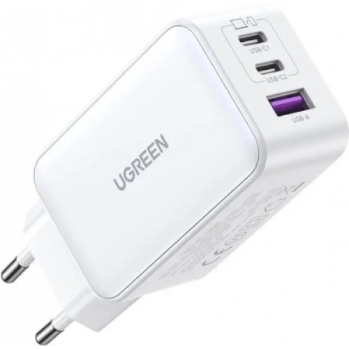 Зарядное устройство Ugreen 1xUSB + 2xUSB-C 65W GaN CD244 white (15334) Зарядное устройство Ugreen 1xUSB + 2xUSB-C 65W GaN CD244 white (15334)