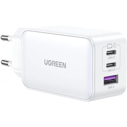 Зарядное устройство Ugreen 1xUSB + 2xUSB-C 65W GaN CD244 white (15334) Зарядное устройство Ugreen 1xUSB + 2xUSB-C 65W GaN CD244 white (15334)