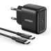 Зарядное устройство Ugreen USB-C PD25W + cable USB-C to USB-C 2.0m CD250 black (50581) Зарядное устройство Ugreen USB-C PD25W + cable USB-C to USB-C 2.0m CD250 black (50581)