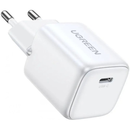 Зарядное устройство Ugreen USB-C PD20W GaN CD318 white (15324) Зарядное устройство Ugreen USB-C PD20W GaN CD318 white (15324)