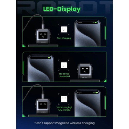 Зарядное устройство Ugreen 1xUSB + 2xUSB-C 65W GaN CD361 gray (25685B) Зарядное устройство Ugreen 1xUSB + 2xUSB-C 65W GaN CD361 gray (25685B)