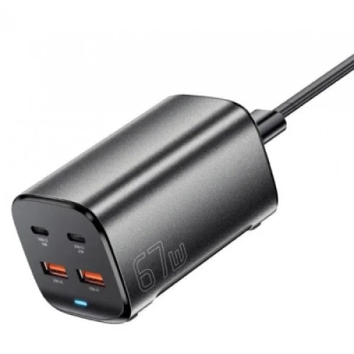 Зарядное устройство Essager 2xUSB-C + 2xUSB 67W GaN (ECT2AC-JYB0G-Z)