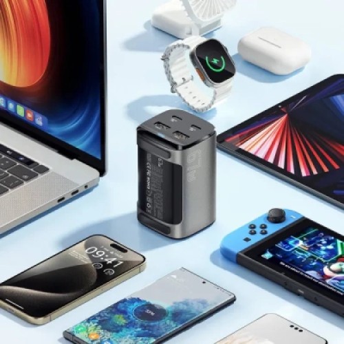 Зарядное устройство Essager 2xUSB-C + 2xUSB 67W GaN (ECT2AC-JYB0G-Z)