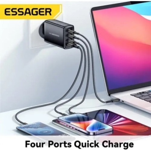 Зарядное устройство Essager 3xUSB-C + 1xUSB 120W GaN (ECT3CA-JZB01-Z)