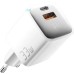 Зарядное устройство Essager 1xUSB + 1xUSB-C 33W GaN white (ECTAC-JXB02-Z)