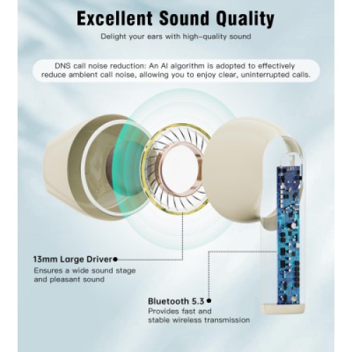 Наушники Choetech TWS Oval Beige (BH-T24-SK)