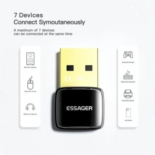 Bluetooth-адаптер Essager Starlord USB Bluetooth 5.0 Adapter Black (EBT50-XJ01-Z)
