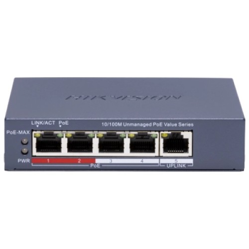 Коммутатор сетевой Hikvision DS-3E0105P-E/M(C) Коммутатор сетевой Hikvision DS-3E0105P-E/M(C)