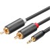 Кабель мультимедийный 3.5mm M to 2xRCA M 2.0m AV102 black Ugreen (10510) Кабель мультимедийный 3.5mm M to 2xRCA M 2.0m AV102 black Ugreen (10510)