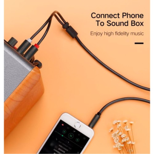 Кабель мультимедийный 3.5mm M to 2xRCA M 2.0m AV102 black Ugreen (10510) Кабель мультимедийный 3.5mm M to 2xRCA M 2.0m AV102 black Ugreen (10510)