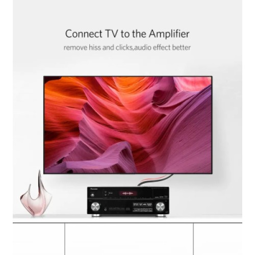 Кабель мультимедийный 2xRCA M to 2xRCA M 1.0m AV104 black Ugreen (30747)