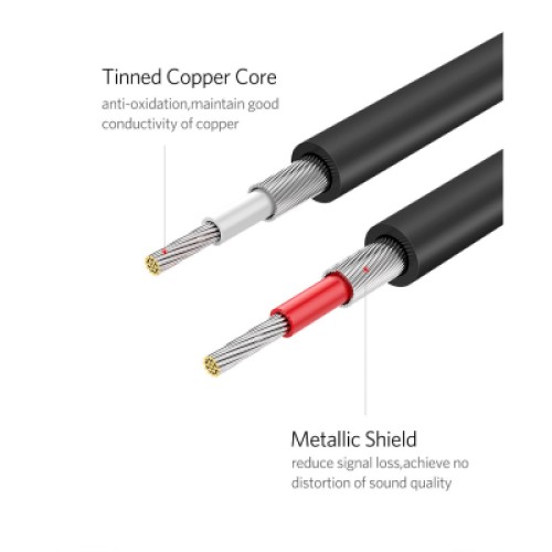 Кабель мультимедийный 2xRCA M to 2xRCA M 2.0m AV104 black Ugreen (10518)