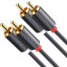 Кабель мультимедийный 2xRCA M to 2xRCA M 2.0m AV104 black Ugreen (10518)