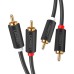 Кабель мультимедийный 2xRCA M to 2xRCA M 3.0m AV104 black Ugreen (10519)