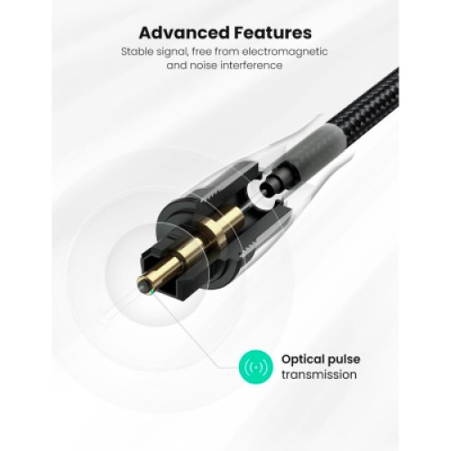 Кабель мультимедийный Optical Toslink 3.0m AV108 black Ugreen (10541)