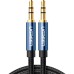 Кабель мультимедийный 3.5mm M to 3.5mm M 1.0m AV112 blue Ugreen (10685)