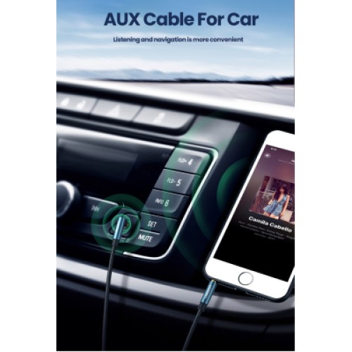 Кабель мультимедийный 3.5mm M to 3.5mm M 1.5m 90° corner AV112 blue Ugreen (60180)