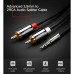 Кабель мультимедийный 3.5mm M to 2xRCA M 2.0m AV116 black Ugreen (10584)