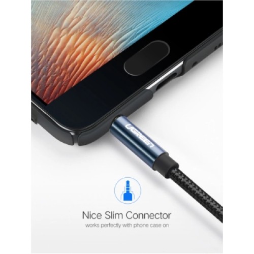 Кабель мультимедийный 3.5mm M to 3.5mm F 2.0m AV118 blue Ugreen (40675)