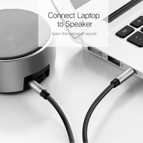 Кабель мультимедийный 3.5mm M to 3.5mm M 0.5m AV119 black Ugreen (10732)