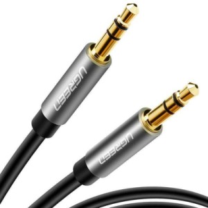 Кабель мультимедийный 3.5mm M to 3.5mm M 0.5m AV119 black Ugreen (10732)