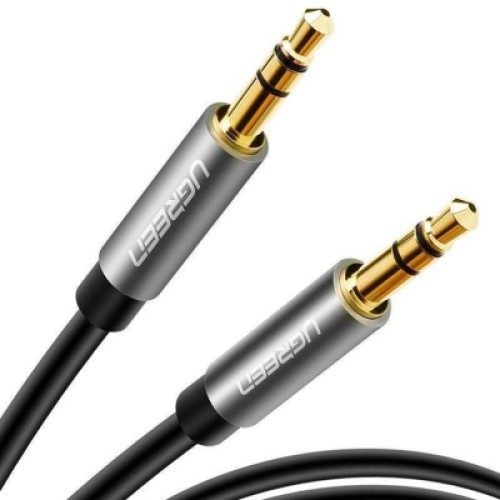 Кабель мультимедийный 3.5mm M to 3.5mm M 0.5m AV119 black Ugreen (10732)