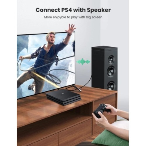 Кабель мультимедийный Optical Toslink 2.0m AV122 black Ugreen (70892) Кабель мультимедийный Optical Toslink 2.0m AV122 black Ugreen (70892)