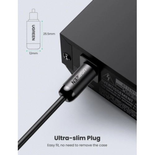 Кабель мультимедийный Optical Toslink 2.0m AV122 black Ugreen (70892) Кабель мультимедийный Optical Toslink 2.0m AV122 black Ugreen (70892)