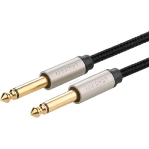 Кабель мультимедийный 6.35mm M to 6.35mm M 2.0m AV128 gray Ugreen (10638)