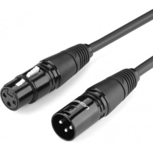 Кабель мультимедійний XLR M to XLR F 2.0m AV130 black Ugreen (20710) Кабель мультимедійний XLR M to XLR F 2.0m AV130 black Ugreen (20710)