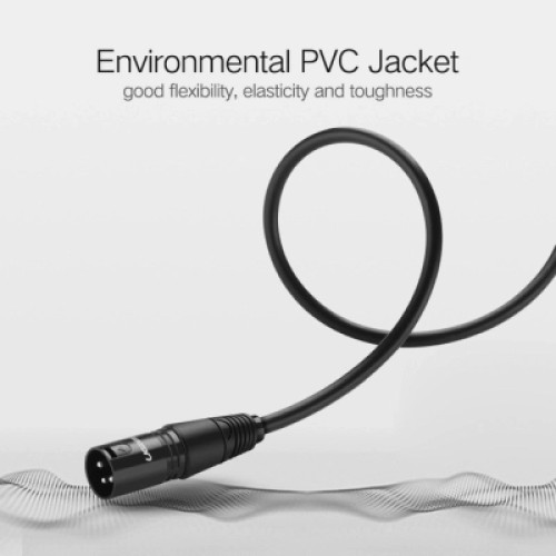 Кабель мультимедийный XLR M to XLR F 3.0m AV130 black Ugreen (20711) Кабель мультимедийный XLR M to XLR F 3.0m AV130 black Ugreen (20711)