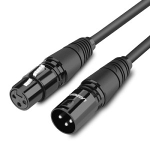 Кабель мультимедійний XLR M to XLR F 3.0m AV130 black Ugreen (20711) Кабель мультимедійний XLR M to XLR F 3.0m AV130 black Ugreen (20711)