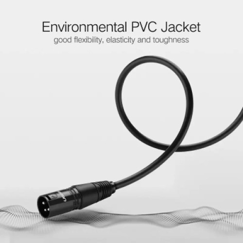 Кабель мультимедийный XLR M to XLR F 5.0m AV130 black Ugreen (20712) Кабель мультимедийный XLR M to XLR F 5.0m AV130 black Ugreen (20712)