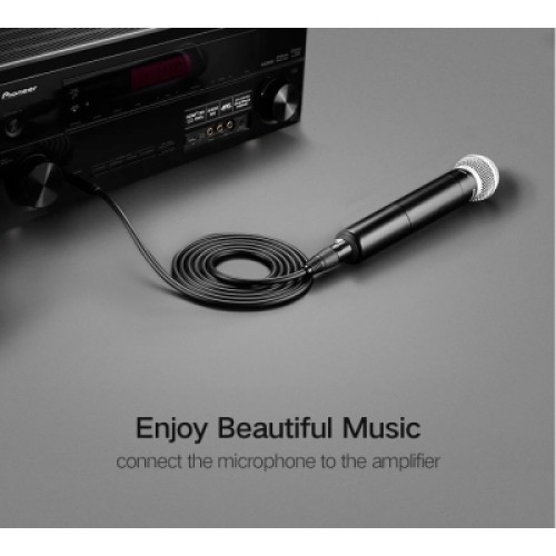 Кабель мультимедийный 6.35mm M to XLR F 2.0m AV131 black Ugreen (20719)