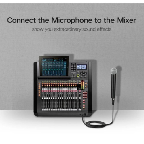 Кабель мультимедийный 6.35mm M to XLR F 2.0m AV131 black Ugreen (20719)