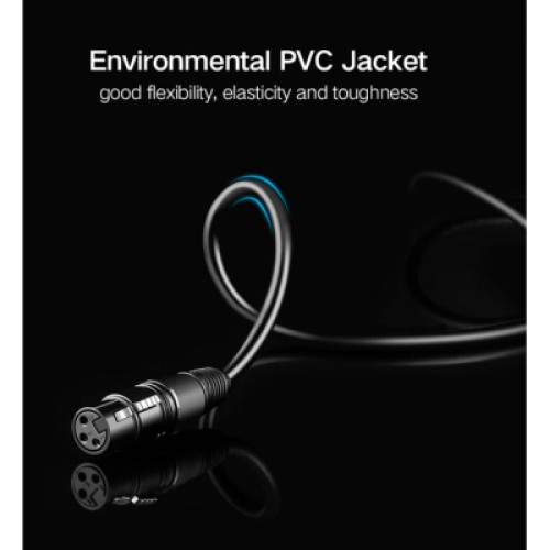 Кабель мультимедийный 6.35mm M to XLR F 2.0m AV131 black Ugreen (20719)