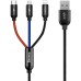 Дата кабель USB 2.0 AM to Lightning + Micro 5P + USB-C 1.2m 5A black Baseus (CAMLT-BSY01) Дата кабель USB 2.0 AM to Lightning + Micro 5P + USB-C 1.2m 5A black Baseus (CAMLT-BSY01)