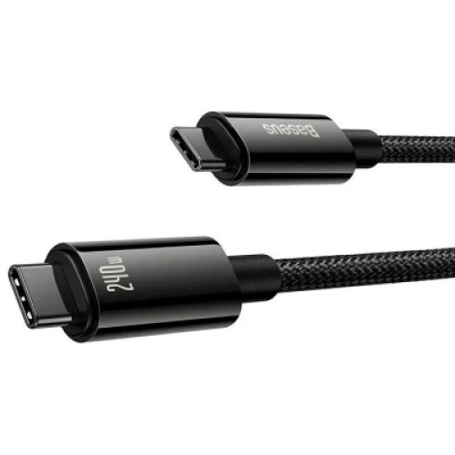 Дата кабель USB-C to USB-C 1.0m 240W Black Baseus (CAWJ040001) Дата кабель USB-C to USB-C 1.0m 240W Black Baseus (CAWJ040001)