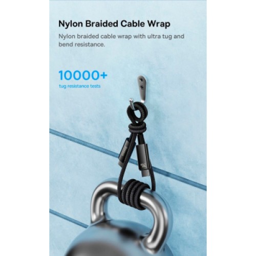 Дата кабель USB-C to USB-C 2.0m 240W Black Baseus (CAWJ040101) Дата кабель USB-C to USB-C 2.0m 240W Black Baseus (CAWJ040101)