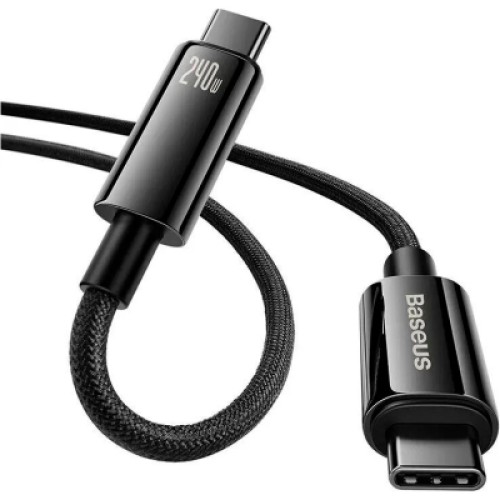 Дата кабель USB-C to USB-C 2.0m 240W Black Baseus (CAWJ040101) Дата кабель USB-C to USB-C 2.0m 240W Black Baseus (CAWJ040101)