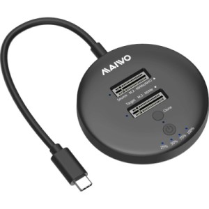 Док-станція для накопичувачів Maiwo 2*NVMe M.2 SSD to USB3.2 Gen2 USB-C 10Gbps (K3026P2 grey)