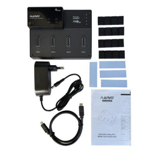 Док-станция для накопителей Maiwo 4*NVMe M.2 SSD Key M/B+M to USB4.0 USB-C 40Gbps (K3015P4) Док-станция для накопителей Maiwo 4*NVMe M.2 SSD Key M/B+M to USB4.0 USB-C 40Gbps (K3015P4)
