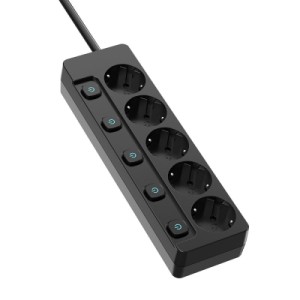 Мережевий фільтр живлення ColorWay CW-PSEA55SBK 5 розеток5м (CW-PSEA55SBK)