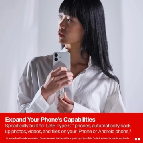 USB флеш накопитель SanDisk 128GB Phone Drive Arctic White Type-C USB 3.2 (SDIXS0N-128G-GN6NE)