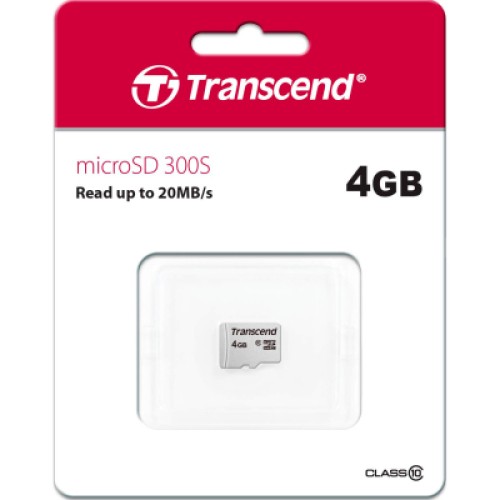 Карта памяти Transcend 4GB microSD class 10 (TS4GUSD300S) Карта памяти Transcend 4GB microSD class 10 (TS4GUSD300S)