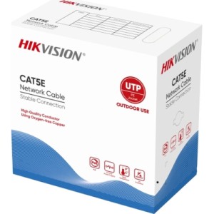 Кабель мережевий Hikvision UTP 305м, cat.5e, CU, outdoor (DS-1LN5EO-UU/E)