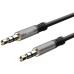 Кабель мультимедийный 3.5mm M to 3.5mm M 1.0m NB121 black XO (6920680864591)